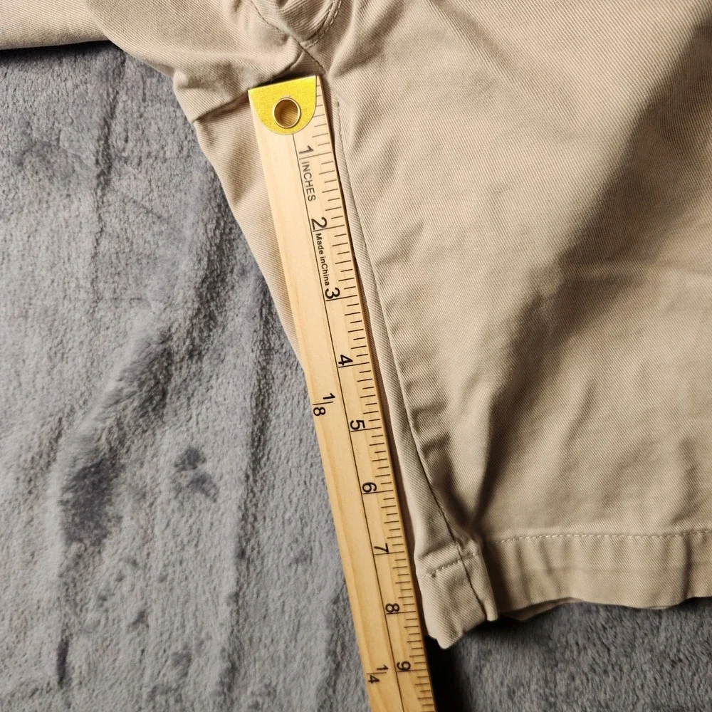 Polo Ralph Lauren Classic Chino Shorts Mens 42 Tan Khaki Pleated Cotton Twill